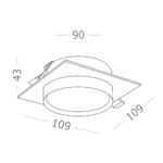 ST258.418.01 Св-к встр. Черный GX53 1*50W IP20 L109xW109xH43 220V Без ламп Встраиваемые светильники — изображение 4