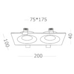 ST259.508.02 Св-к встр. Белый GU10 2*50W IP44 L100xW200xH40 -V Без ламп Встраиваемые светильники — изображение 2