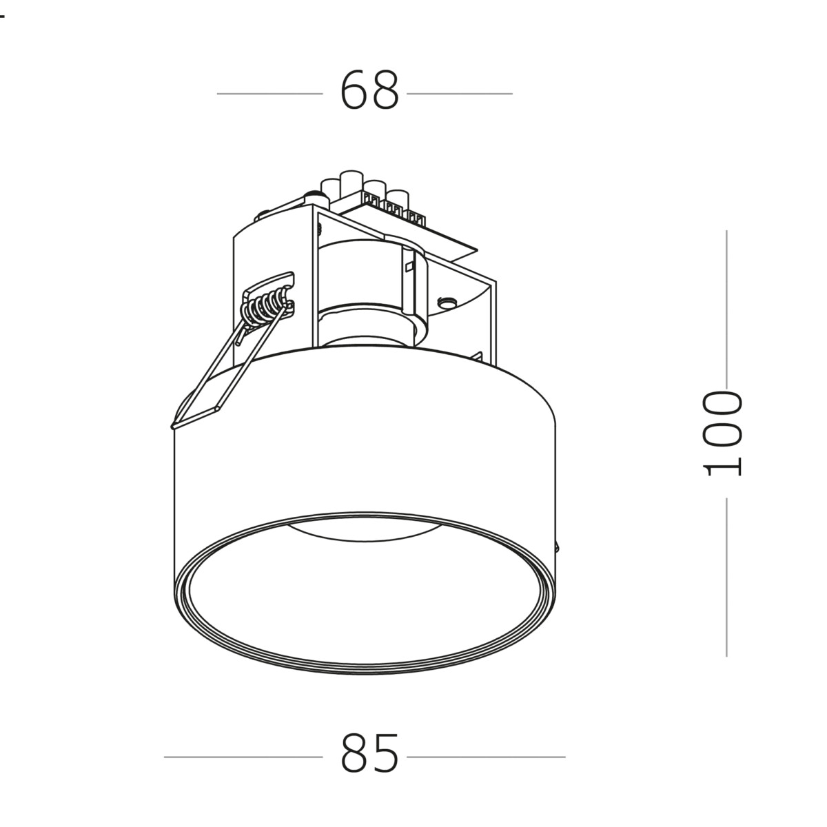 ST260.508.01 Св-к встр. Белый GU10 1*50W IP20 D85xH104 220V Без ламп Накладные светильники — изображение 2