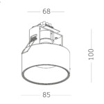 ST260.508.01 Св-к встр. Белый GU10 1*50W IP20 D85xH104 220V Без ламп Накладные светильники — изображение 2