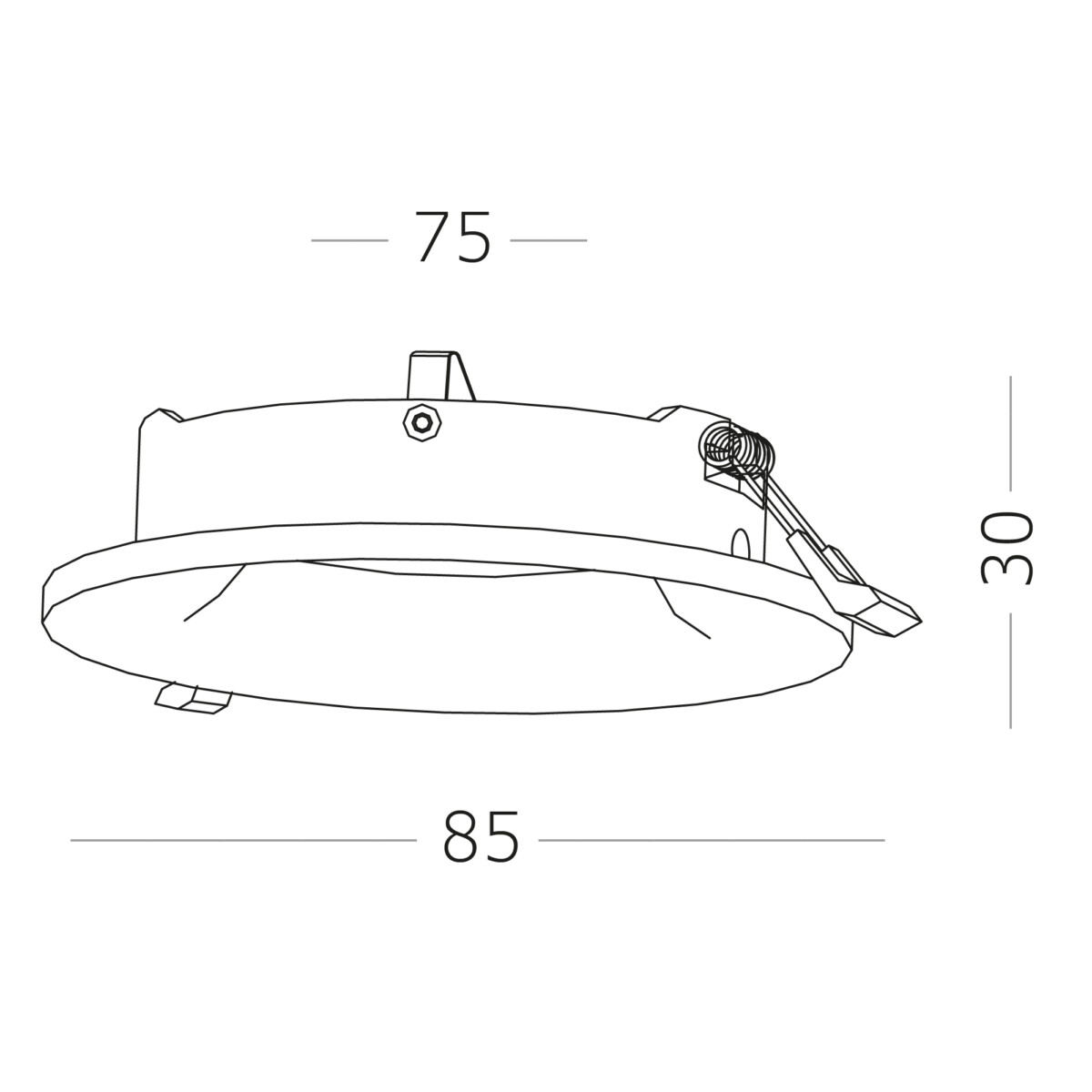 ST263.408.01 Св-к встр. Черный GU10 1*50W IP20 L85xW85xH30 220V Без ламп, Патрон GU10 приобретается Встраиваемые светильники — изображение 2