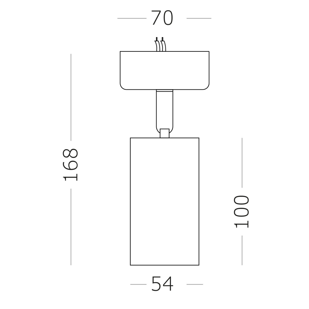 ST303.502.01 Потолочный светильник Белый GU10 1*50W  L100xW54xH168 220V Без ламп Накладные светильники — изображение 3