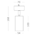 ST303.502.01 Потолочный светильник Белый GU10 1*50W L100xW54xH168 220V Без ламп Накладные светильники — изображение 3