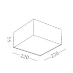ST608.542.27 Светильник потолочный Белый LED 1*27W 4000K 2 160Lm Ra>90 120° IP20 L220xW220xH55 180-2 Накладные светильники — изображение 4