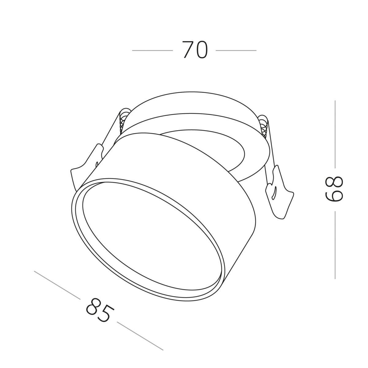 ST651.538.09 Встраиваемый поворотный светильник Белый LED 1*9W 3000K 720Lm Ra>90 120° IP20 D85xH68 1 Встраиваемые светильники — изображение 6