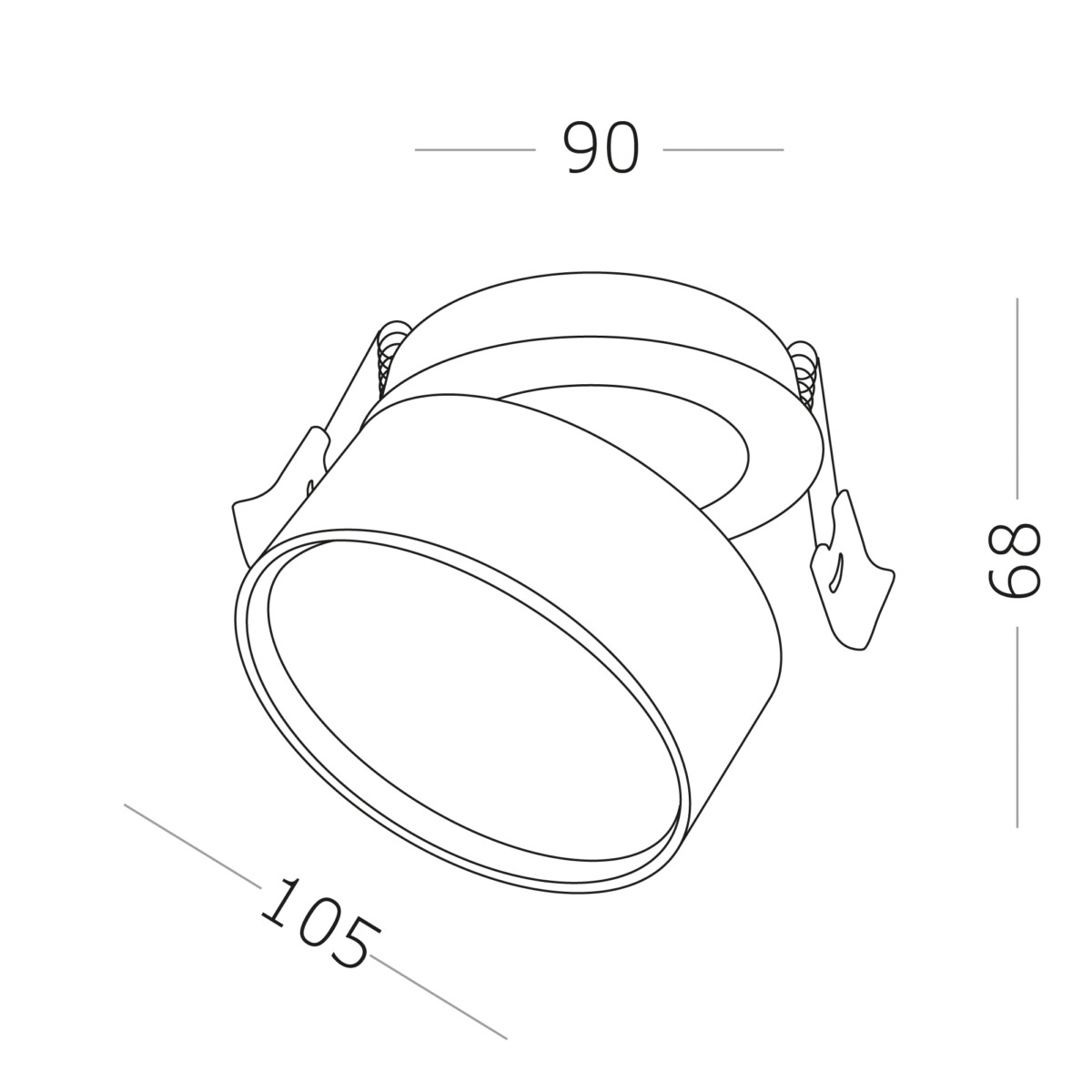 ST651.538.14 Встраиваемый поворотный светильник Белый LED 1*14W 3000K 1 100Lm Ra>90 120° IP20 D105xH Встраиваемые светильники — изображение 6