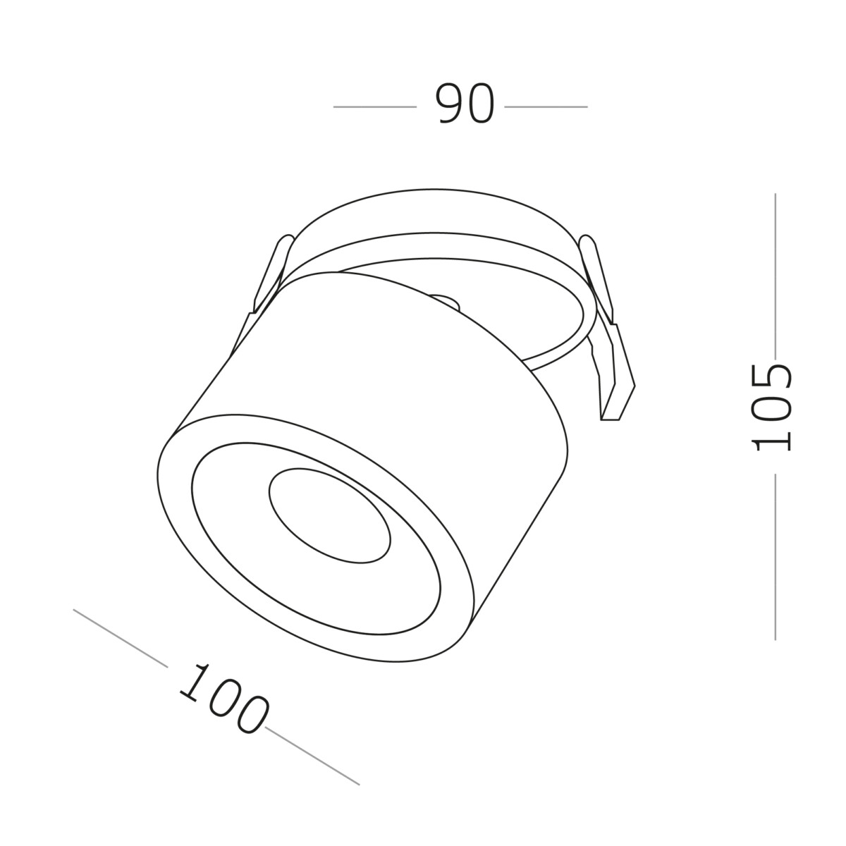 ST652.448.12 Св-к встр. Черный LED 1*12W 4000K 1 000Lm Ra>90 36° IP20 D100xH105 170-240VV Встраиваемые светильники — изображение 6