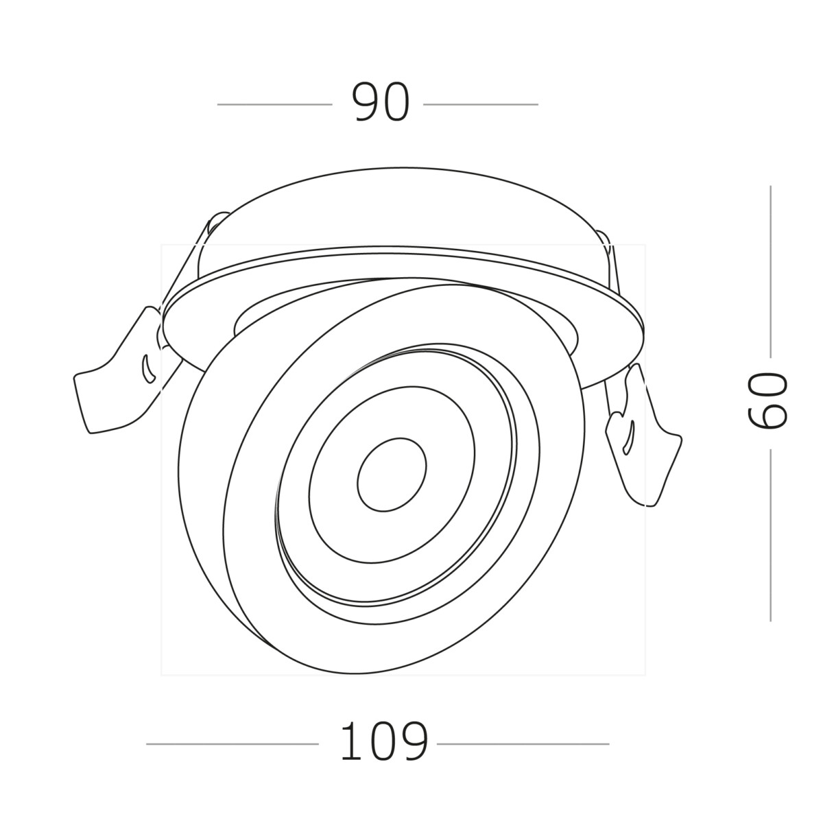 ST654.438.10 Св-к встр. Черный LED 1*10W 3000K 850Lm Ra>90 38° IP20 D109xH60 180-240V Встраиваемые светильники — изображение 4