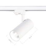 ST661.546.40 Св-к трек. Белый LED 1*40W 4000K 3 200Lm Ra>90 38° IP20 L190xW85xH265 165-265V TRACE — изображение 4