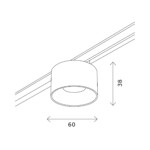 ST669.336.05 Магнитный трековый светильник Латунь LED 1*5W 3000K 350Lm Ra>90 36° IP20 D60xH38 24V SUPER5 — изображение 3