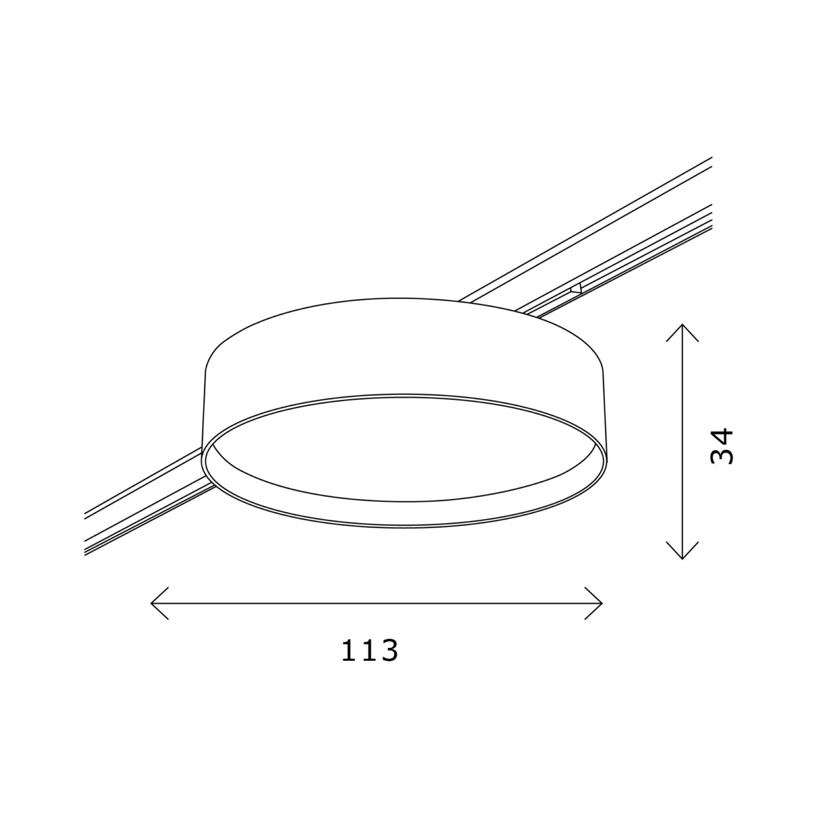 ST670.336.12 Магнитный трековый светильник Латунь LED 1*12W 3000K 500Lm Ra>80 100° IP20 D113xH34 24V SUPER5 — изображение 4