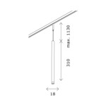 ST672.443.03 Магнитный трековый светильник Черный LED 1*3W 4000K 100Lm Ra>90 36° IP20 D18xH310 24V SUPER5 — изображение 6