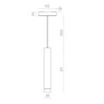 ST680.533.07 Магнитный трековый светильник Белый LED 1*7W 3000K 430Lm Ra>90 36° IP20 D30xH300 48V SKYFLAT — изображение 2