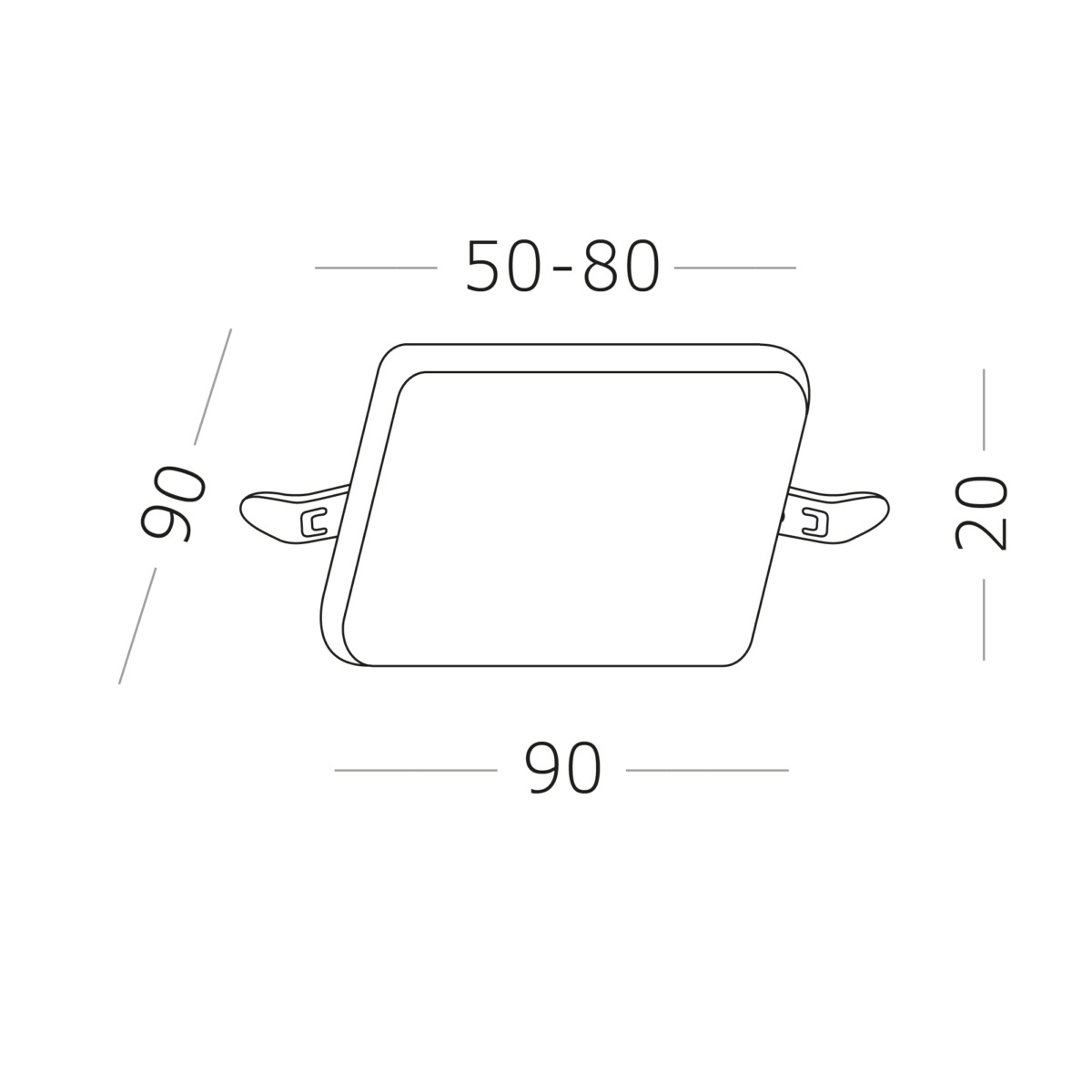 ST700.048.08 Св-к встр. Белый LED 1*8W 4000K 690Lm Ra80 120° IP20 L90xW90xH20 85-265V Встраиваемые светильники — изображение 5