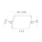 ST700.048.16 Св-к встр. Белый LED 1*16W 4000K 1 380Lm Ra80 120° IP20 L123xW123xH20 85-265V Встраиваемые светильники — изображение 4