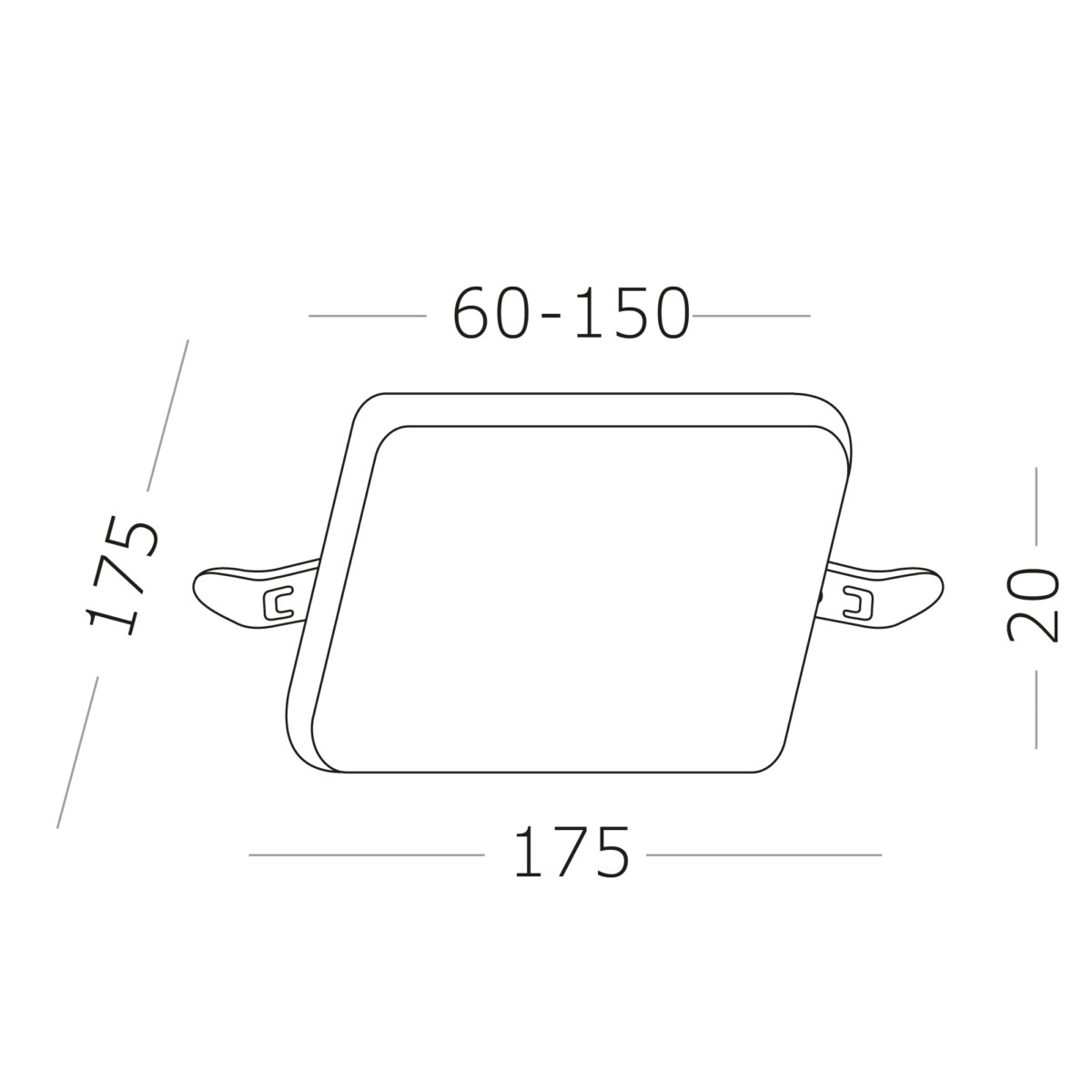 ST700.048.22 Св-к встр. Белый LED 1*22W 4000K 1 890Lm Ra80 120° IP20 L175xW175xH20 85-265V Встраиваемые светильники — изображение 5