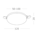 ST700.538.16 Св-к встр. Белый LED 1*16W 3000K 1 380Lm Ra80 180° IP44 D120xH20 85-265V Встраиваемые светильники — изображение 6