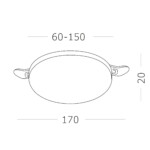 ST700.548.22 Св-к встр. Белый LED 1*22W 4000K 1 890Lm Ra80 180° IP44 D170xH20 85-265V Встраиваемые светильники — изображение 6