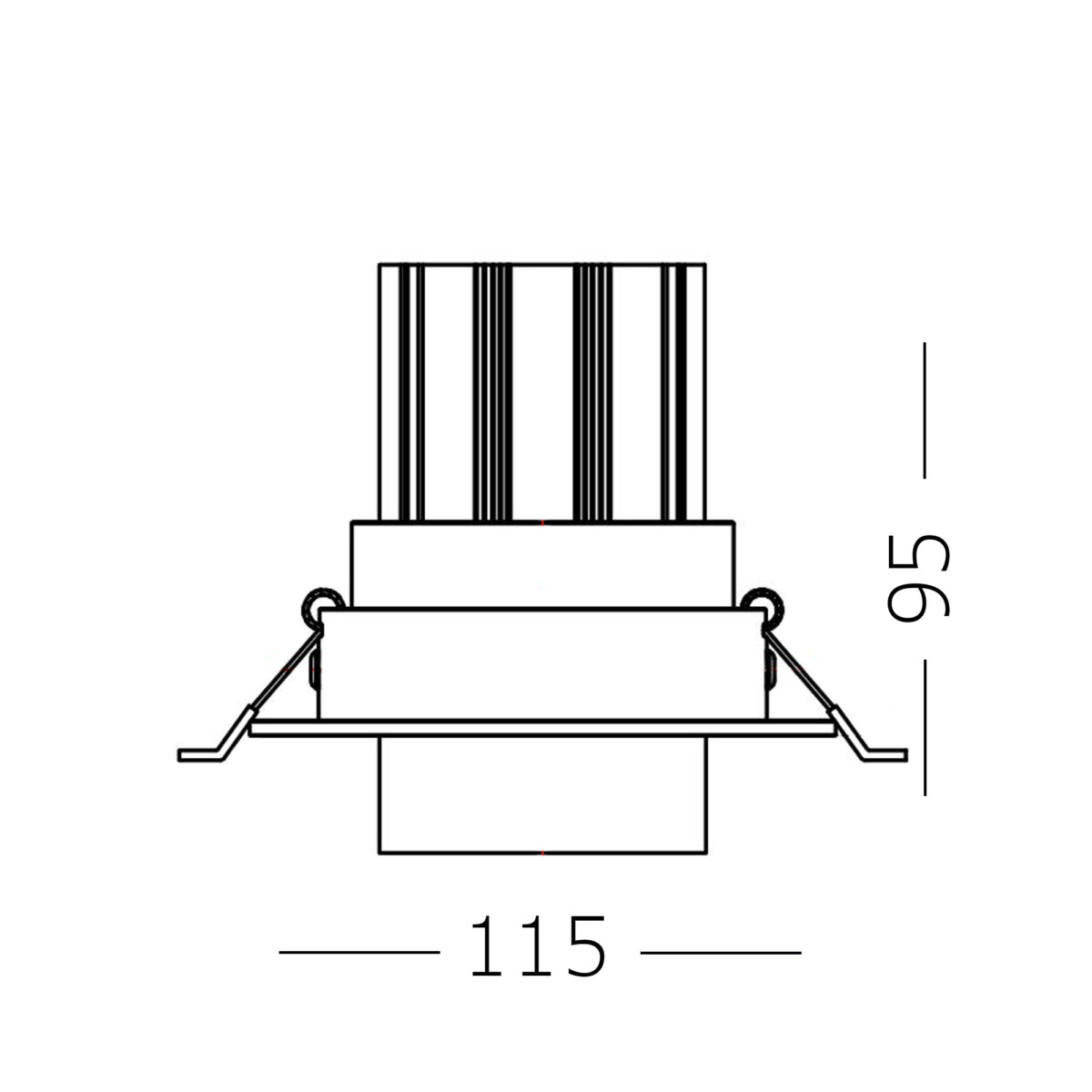ST701.548.12 Св-к встр. Zoom Белый LED 1*12W 4000K 960Lm Ra90 15°-60° IP20 D115xH95 170-240V Встраиваемые светильники — изображение 4