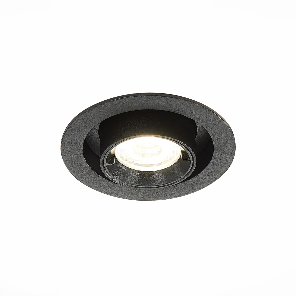 ST702.348.12 Св-к встр. Черный LED 1*12W 4000K 900Lm Ra80 24° IP20 D90xH92 180-240V Встраиваемые светильники — изображение 1