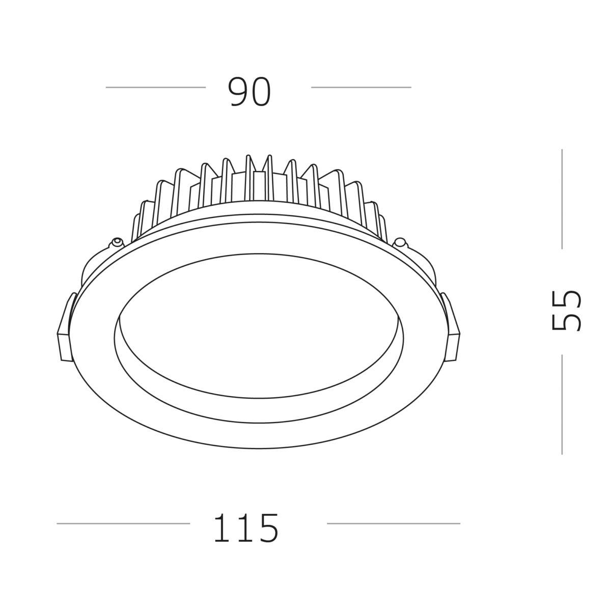 ST752.538.12 Св-к встр. Белый LED 1*12W 3000K 960Lm Ra80 100° IP44 D115xH47 100-240VV Встраиваемые светильники — изображение 4