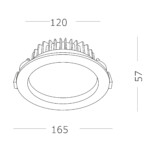 ST752.538.24 Св-к встр. Белый LED 1*24W 3000K 1 920Lm Ra80 100° IP44 D165xH54 100-240VV Встраиваемые светильники — изображение 4