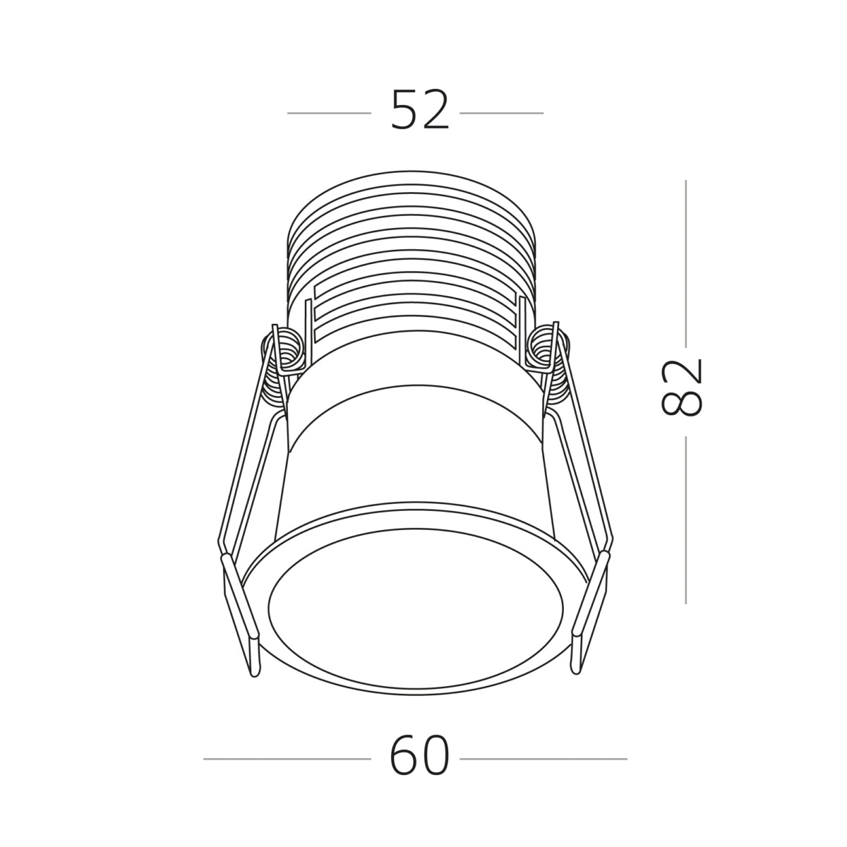 ST754.538.07 Св-к встр. Белый LED 1*7W 3000K 560Lm Ra>90 60° IP20 D60xH79 100-240V Встраиваемые светильники — изображение 2