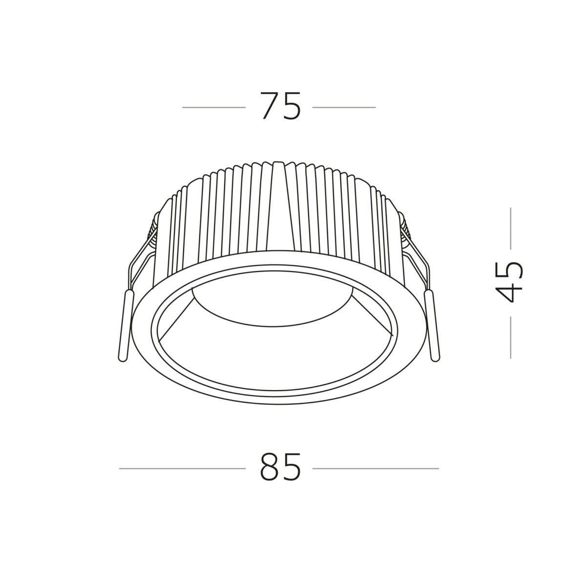 ST755.438.07 Св-к встр. Черный LED 1*7W 3000K 630Lm Ra80 120° IP20 D85xH45 100-240V Встраиваемые светильники — изображение 4