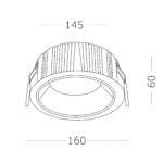 ST755.538.18 Св-к встр. Белый LED 1*18W 3000K 1 620Lm Ra80 120° IP20 D160xH60 100-240V Встраиваемые светильники — изображение 4