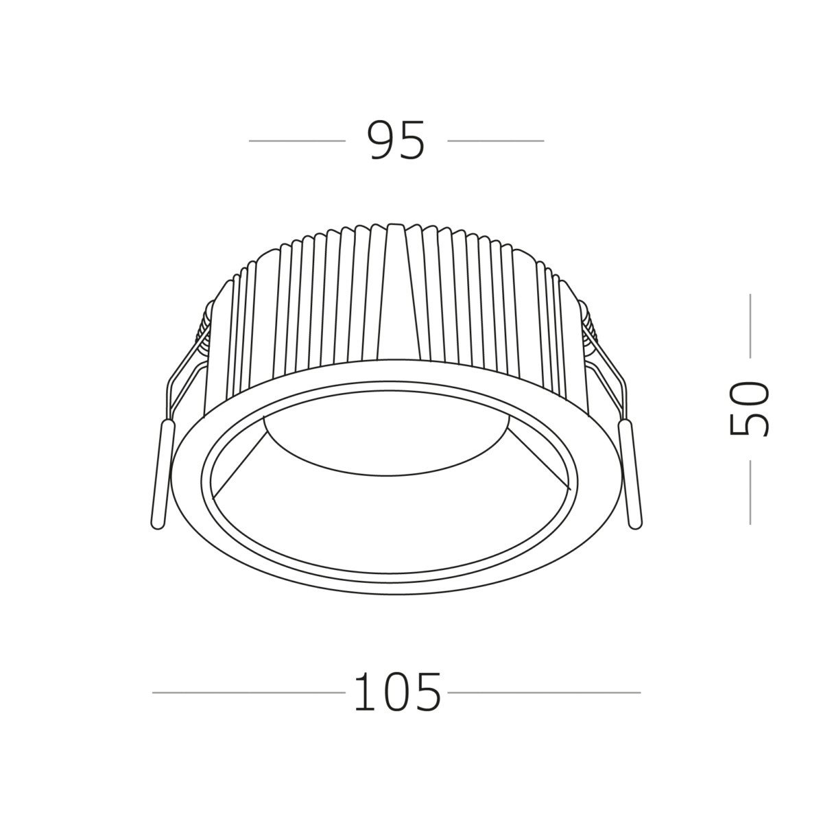 ST755.548.12 Св-к встр. Белый LED 1*12W 4000K 1 080Lm Ra80 120° IP20 D105xH50 100-240V Встраиваемые светильники — изображение 3