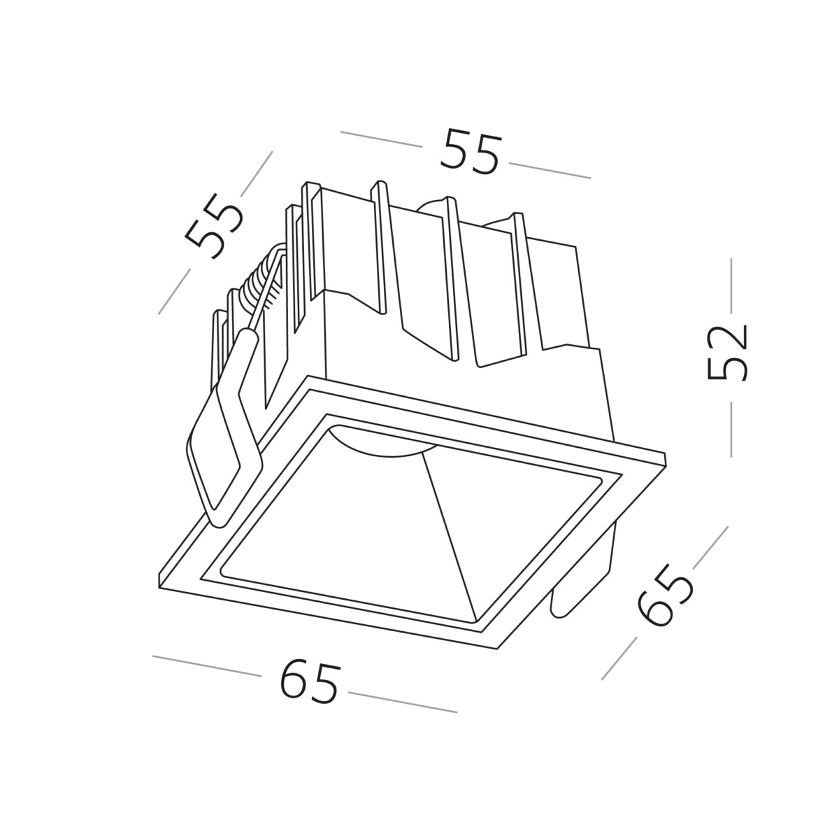 ST757.448.10S Св-к встр. Белый LED 1*10W 60° IP20 L65xW65xH52 85-265V В комплекте Встраиваемые светильники — изображение 2