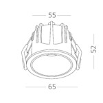 ST757.548.10R Св-к встр. Белый LED 1*10W 60° IP20 D65xH52 85-265V В комплекте Встраиваемые светильники — изображение 2
