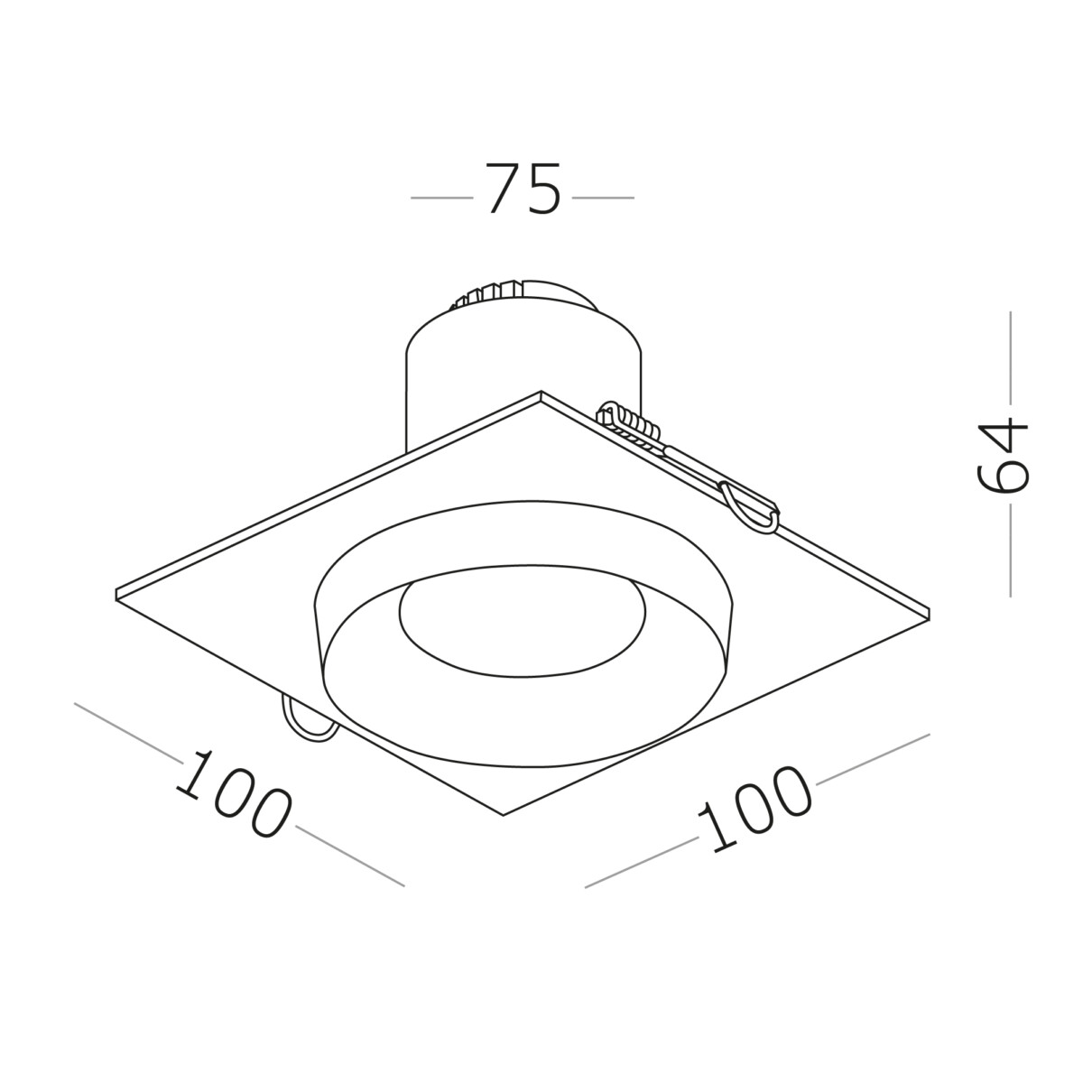 ST758.448.10 Св-к встр. Черный, Белый LED 1*10W 4000K 700Lm Ra>90 36° IP44 D79xH61 85-265V Встраиваемые светильники — изображение 2