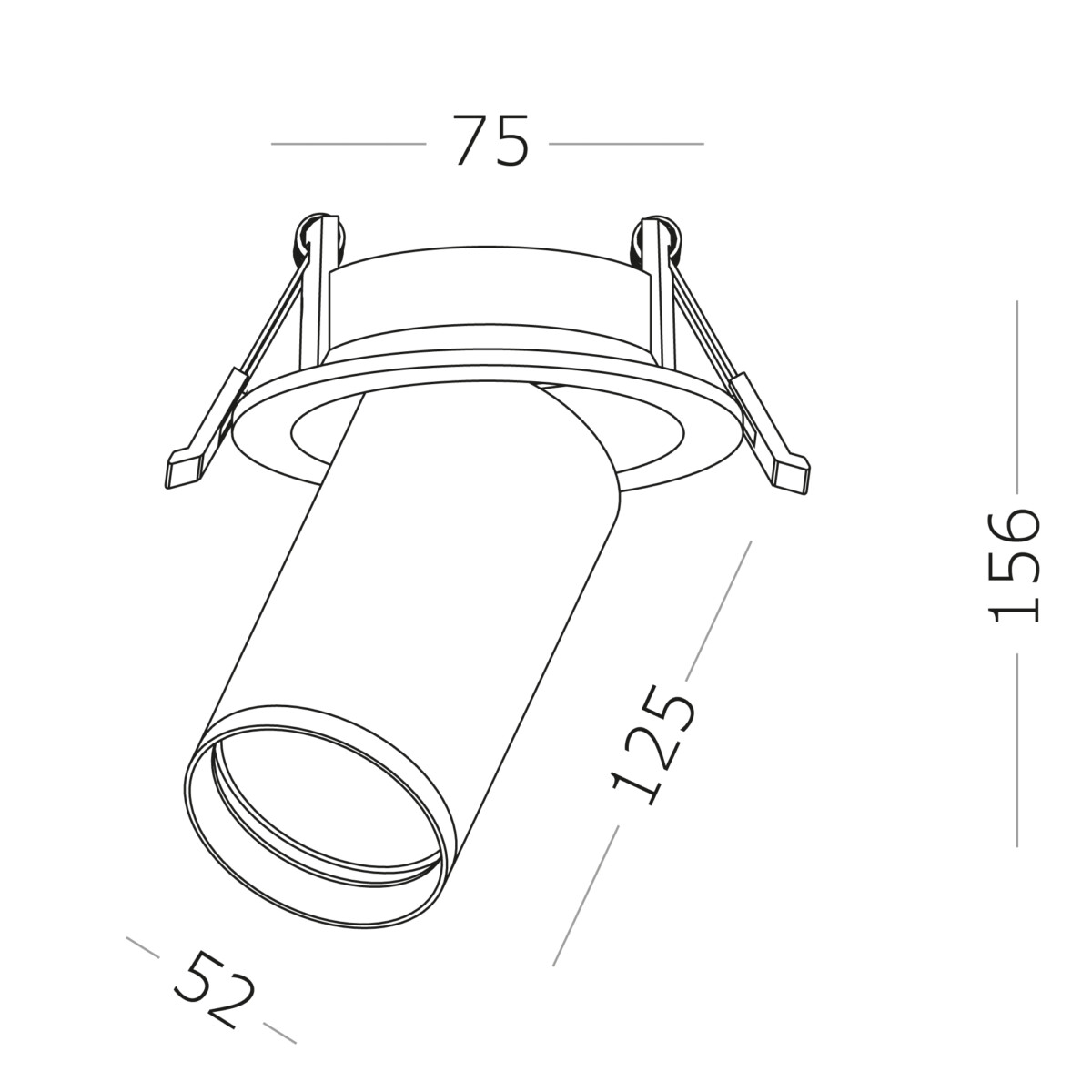 ST759.548.07 Св-к встр. Белый LED 1*7W 4000K 560Lm Ra>90 60° IP20 D95xH156 220-240VV Встраиваемые светильники — изображение 2
