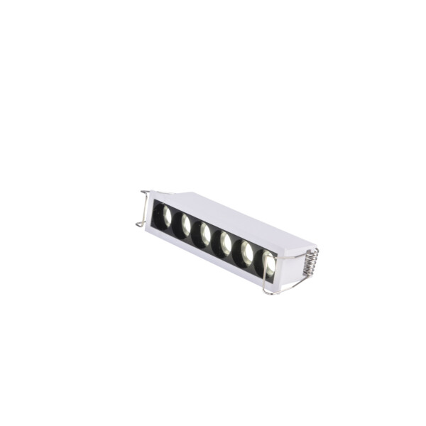ST762.532.07 Св-к встр. белый LED 1*7W 3000K 550Lm Ra 24° IP20 L125xW30xH36 170-240VV Встраиваемые светильники