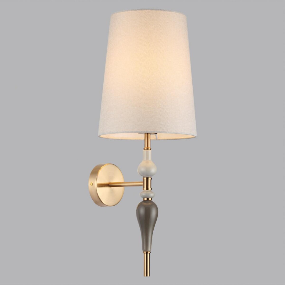 5040/1W CLASSIC ODL24 371 античн.бронза/беж.абажур/металл/керамика Бра E27 1*60W HOMI — изображение 3