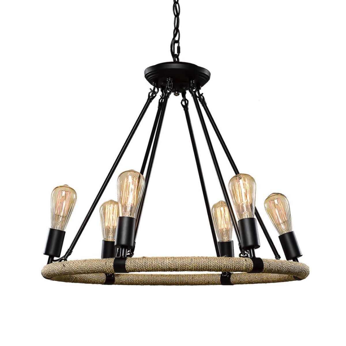 в наличии LOFT1861/6 Подвесная люстра LOFT IT Rope filament - купить в интернет-магазине Светильники Торг