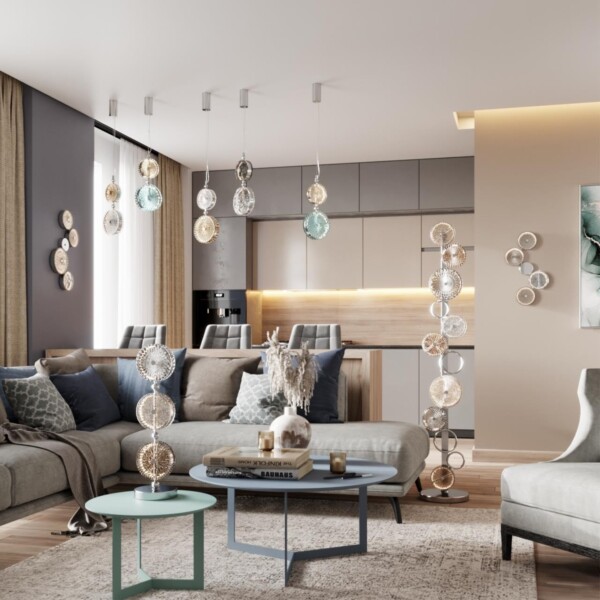 5416/14WL L-VISION ODL_EX23 145 хром/св.коричневый/св.серый металл/стекло Бра LED 14W 4000K CARAMELLA