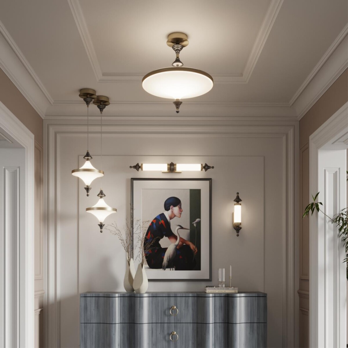 5404/11WL L-VISION ODL_EX25 027 бронзов.брашированн./черный/стекло/керамика Настенный светильник LED 11W 3000K ULA — изображение 2