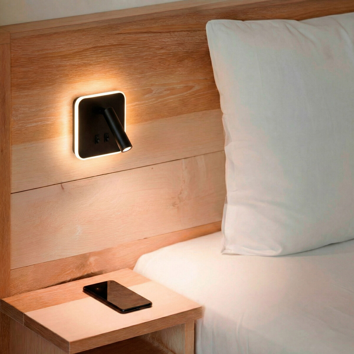 808667 Светильник настенный MURO LED 10W+3W 730LM+120LM G ЧЕРНЫЙ 3000K — изображение 2