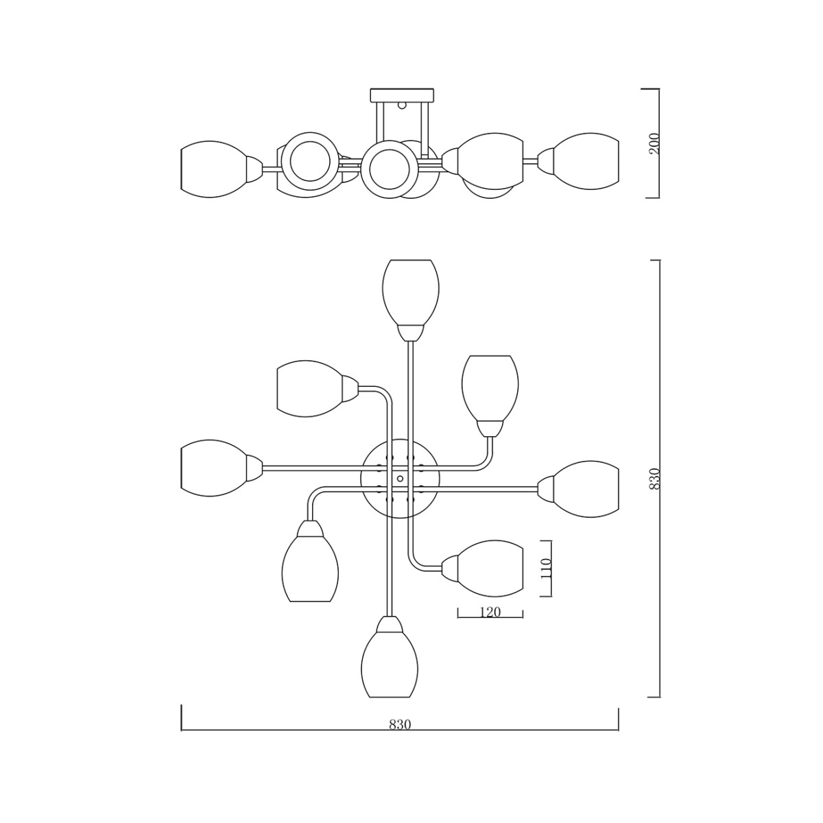Escada 1132/8P E27*60W Gold — изображение 6