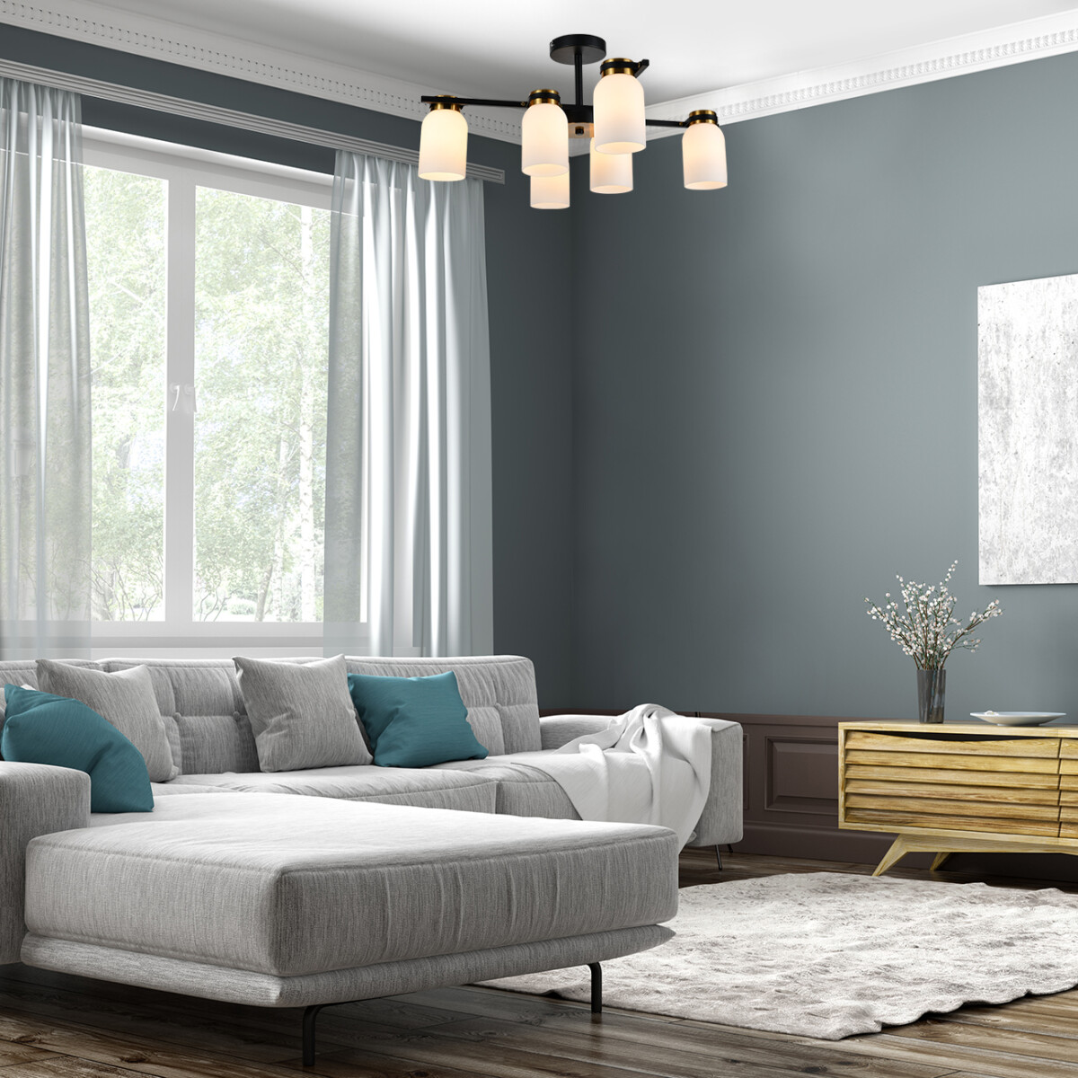 Escada 1151/6P E14*40W Black/Brass — изображение 5