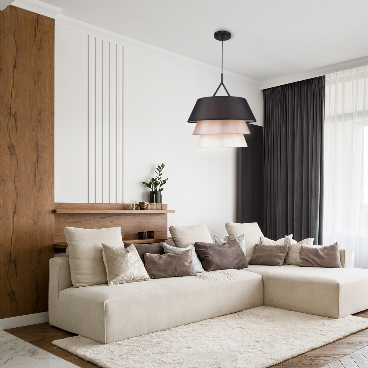 Escada 10187/3S E27*60W Black/Beige/White — изображение 3