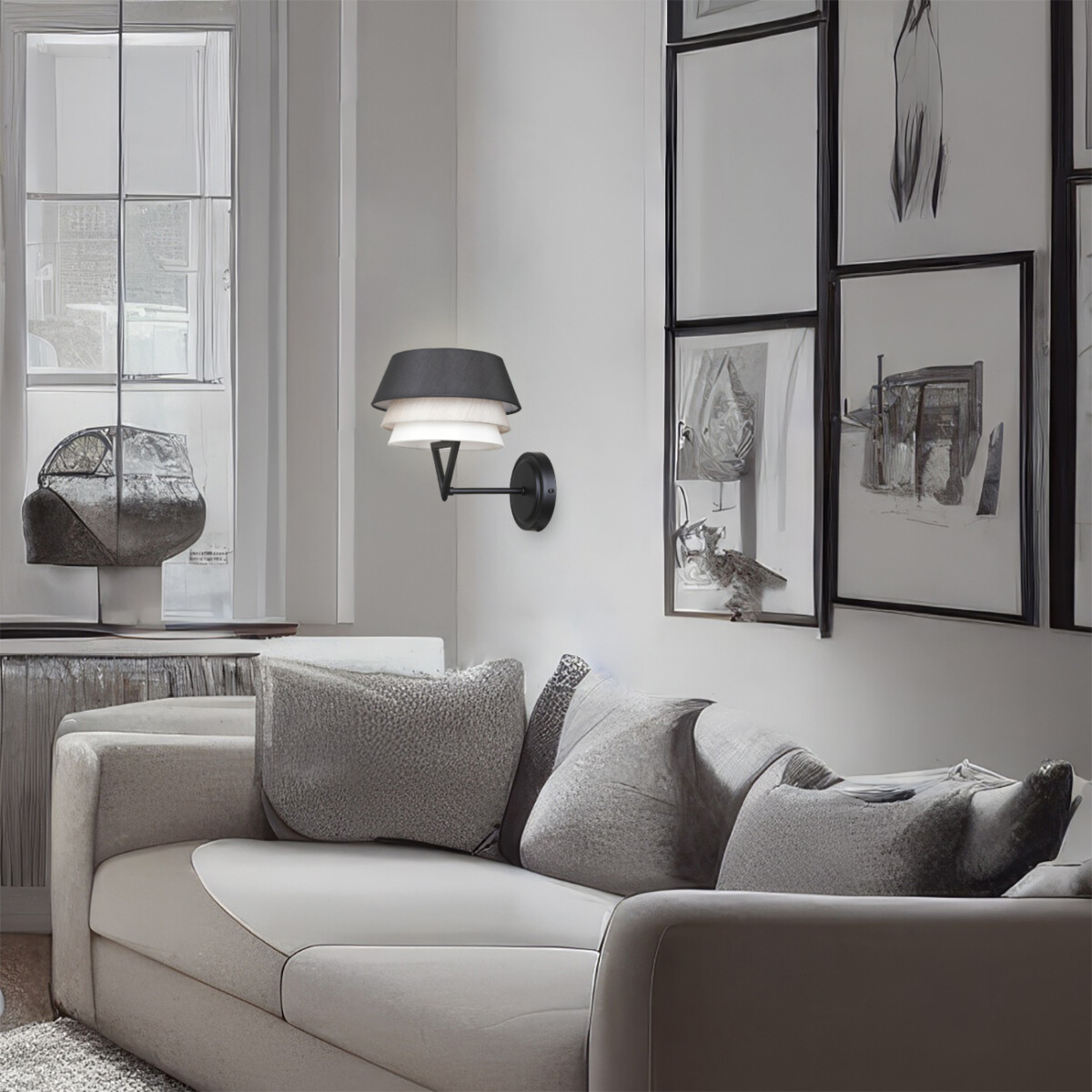 Escada 10187/1A E27*60W Black/Beige/White — изображение 3