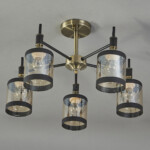 Escada 599/5P E27*60W Antique brass/Black — изображение 2