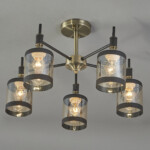 Escada 599/5P E27*60W Antique brass/Black — изображение 3