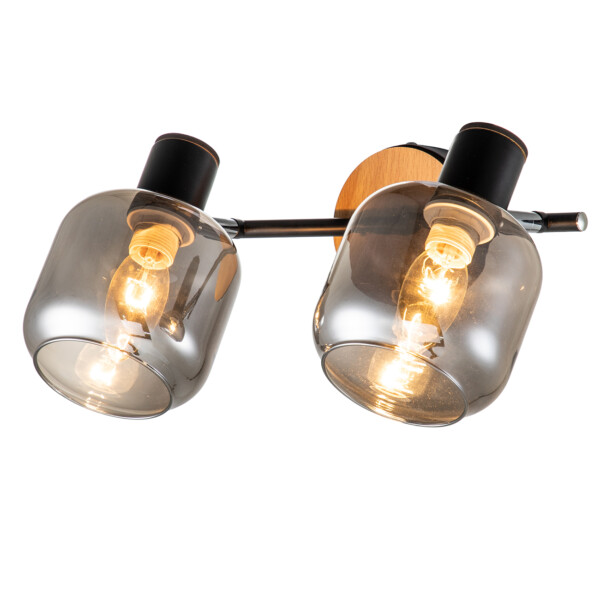 Escada 10177/2A E14*40W Black/Chrome/Wood