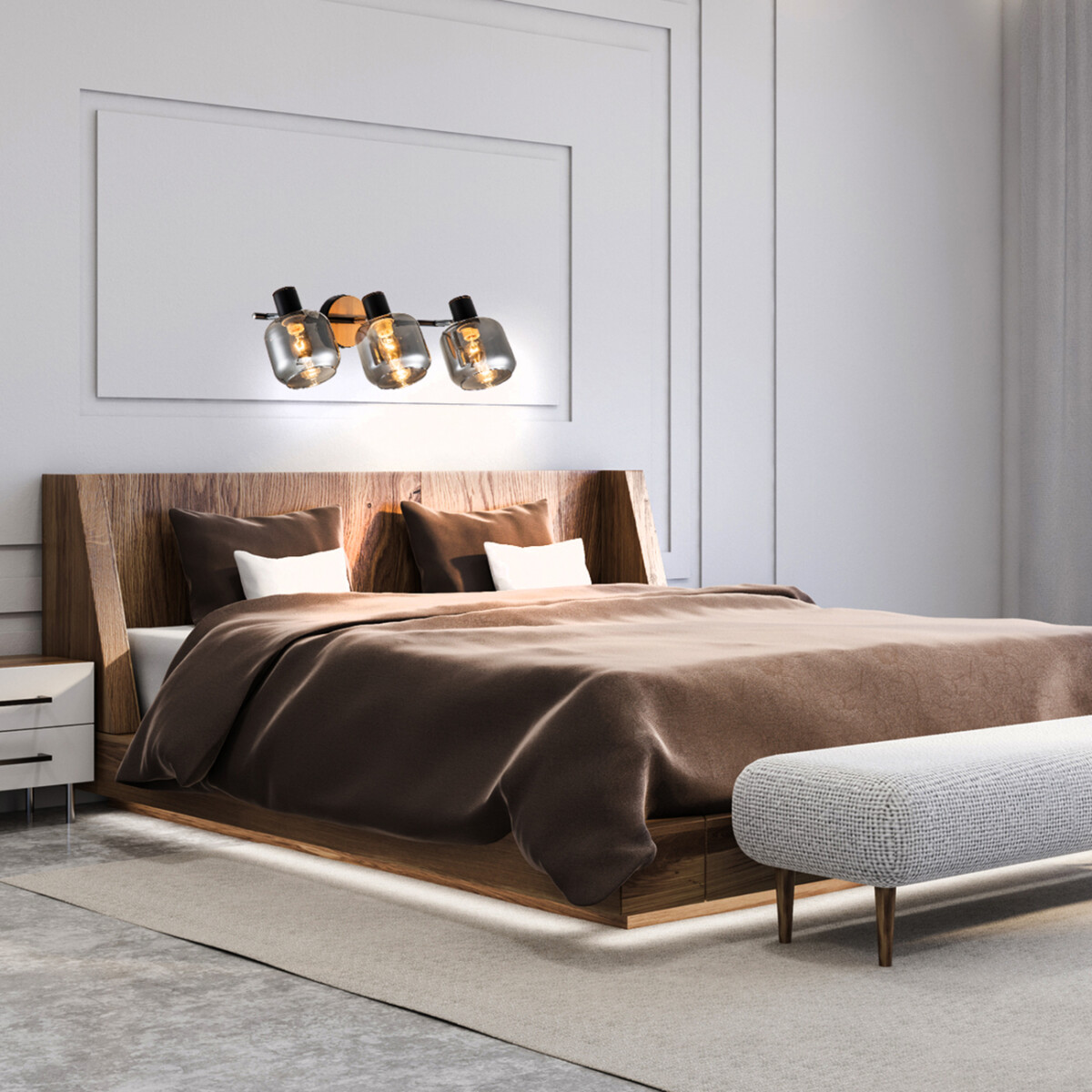 Escada 10177/3A E14*40W Black/Chrome/Wood — изображение 5