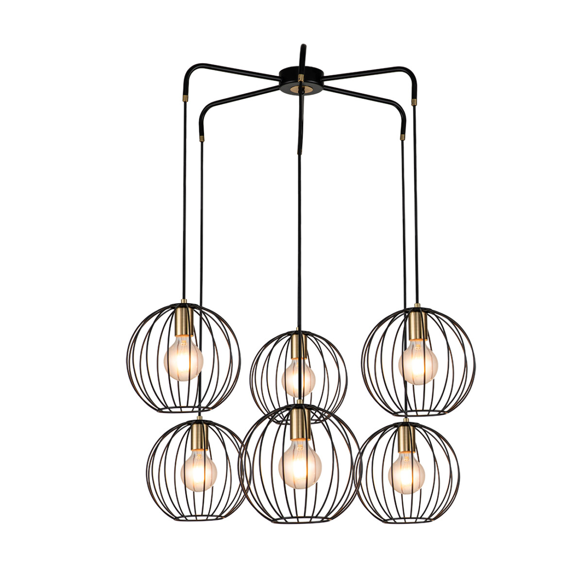 l87280 Escada 10176/6 E27*60W Black/Brass — изображение 1