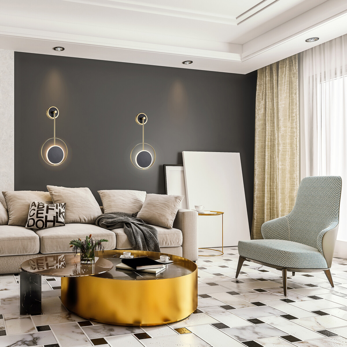 Escada 10206/SG LED*7W Black/Gold — изображение 6